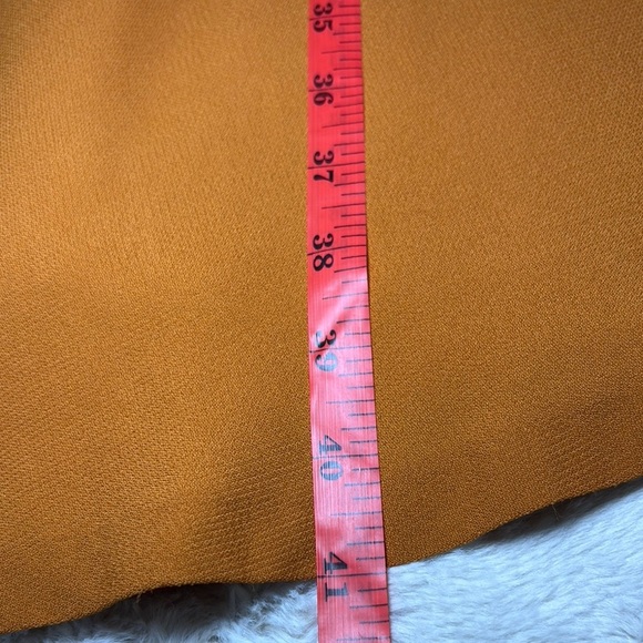 Massimo Dutti V-Neck Orange Midi Dress - Picture 7 of 11